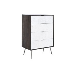 Chest of drawers DKD Home Decor 70 x 40 x 105 cm White Dark brown Mango wood