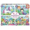 4-Puzzle Set Educa 18905 Fantasy