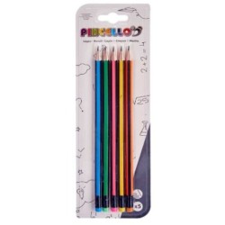 Pencil Set Stripes Multicolour Wood (12 Units)