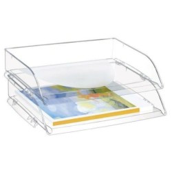 Filing Tray Archivo 2000 Black Transparent 26 x 35 x 7 cm