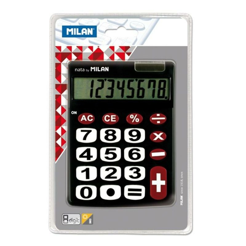 Calculator Milan Black 14,5 x 10,6 x 2,1 cm