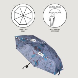 Foldable Umbrella Spider-Man Grey 53 cm