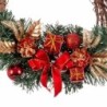 Advent wreathe Rattan Red Multicolour PVC 20 x 20 x 10 cm