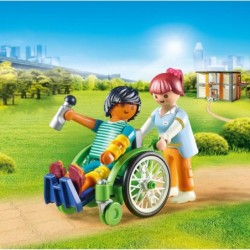 Playset Playmobil City Life Patient in Wheelchair 20 Pieces