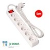 Power Socket - 6 Sockets with Switch EDM Schuko (5 m)