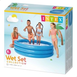 Inflatable Paddling Pool for Children Intex Blue Rings 581 L 168 x 40 cm (6 Units)