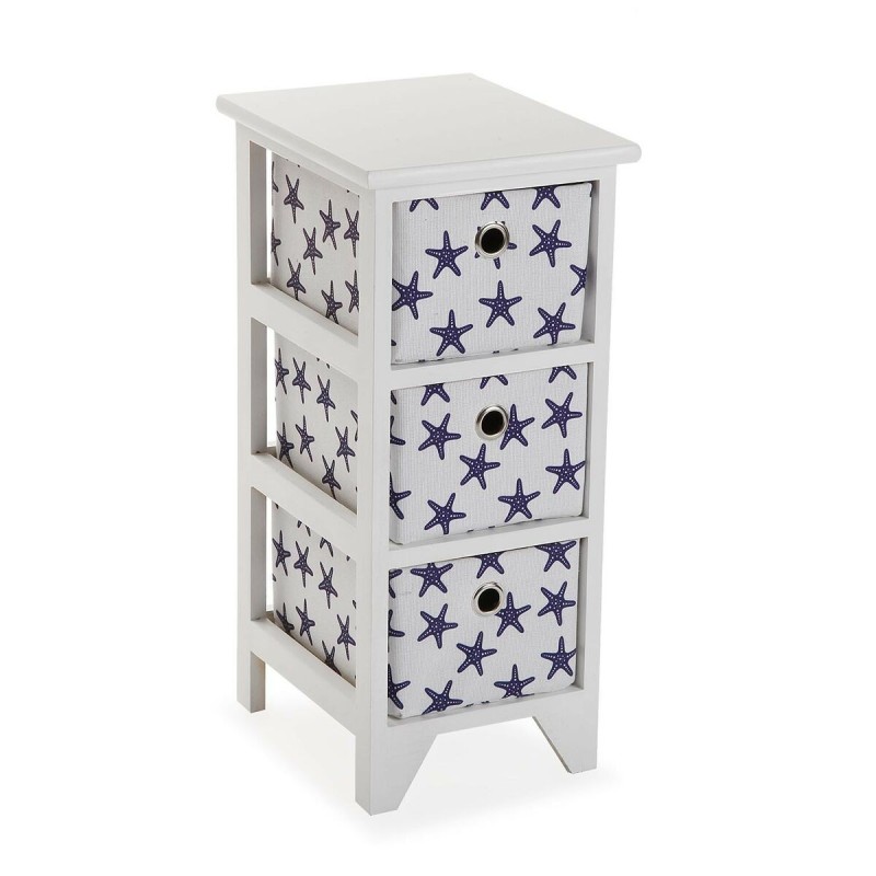 Chest of drawers Versa Blue Stars Wood 29 x 58 x 23 cm