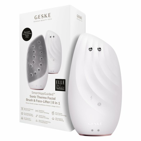 Cleansing Facial Brush Geske SmartAppGuided White 8-in-1