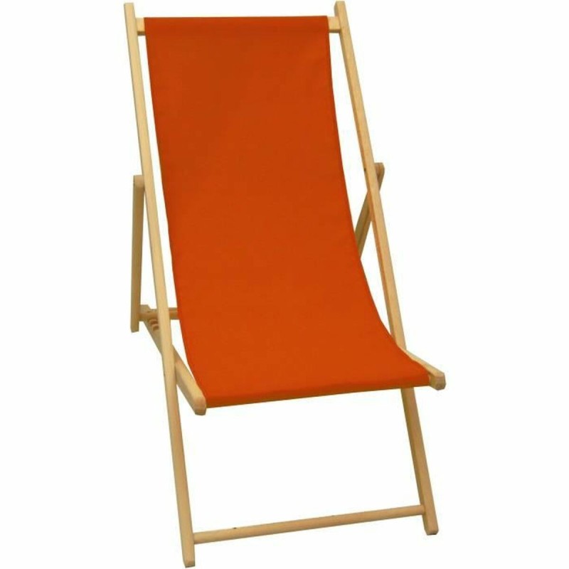 Sun-lounger Jardin Prive Brown Red 132 x 55 x 35 cm Wood