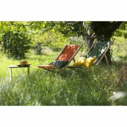 Sun-lounger Jardin Prive Brown Red 132 x 55 x 35 cm Wood