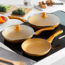 InnovaGoods Gold-Effect Pan Set (5 Pieces)