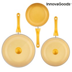 InnovaGoods Gold-Effect Pan Set (5 Pieces)