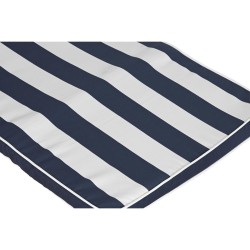 Cushion for lounger DKD Home Decor Hammock White Navy Blue 190 x 60 x 5 cm