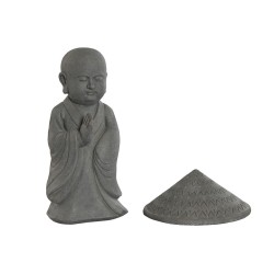 Decorative Figure Home ESPRIT Grey Monk Oriental 30 x 30 x 51 cm