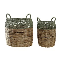 Basket set DKD Home Decor Rattan (33 x 33 x 40 cm)