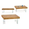 Centre Table Glass MDF Wood 60 x 42 x 120 cm