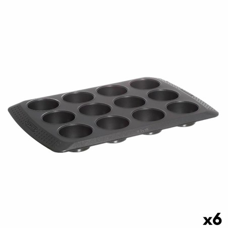 Tartlets tin Pyrex Magic Black 31 x 26 x 4 cm (6 Units)