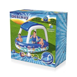 Inflatable Paddling Pool for Children Bestway Ship 213 x 155 x 132 cm White