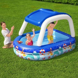 Inflatable Paddling Pool for Children Bestway Ship 213 x 155 x 132 cm White