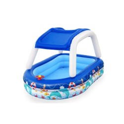 Inflatable Paddling Pool for Children Bestway Ship 213 x 155 x 132 cm White