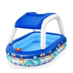 Inflatable Paddling Pool for Children Bestway Ship 213 x 155 x 132 cm White