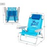 Beach Chair Aktive Foldable Blue 53 x 80 x 58 cm (2 Units)