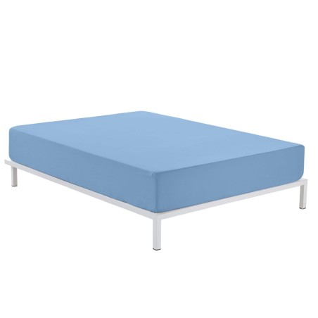 Fitted bottom sheet Alexandra House Living Blue Clear 180 x 190/200 cm