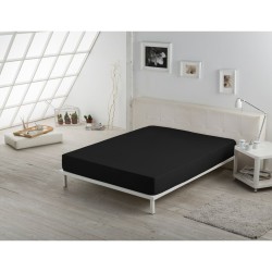 Fitted bottom sheet Alexandra House Living Black 180 x 190/200 cm