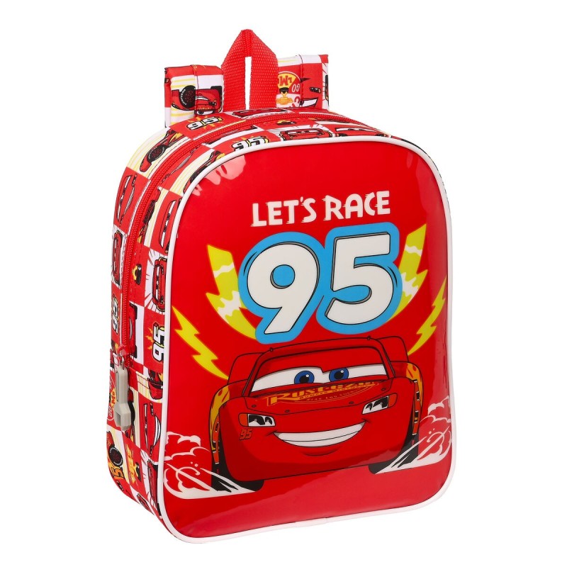 Child bag Cars Let's race Red White (22 x 27 x 10 cm)