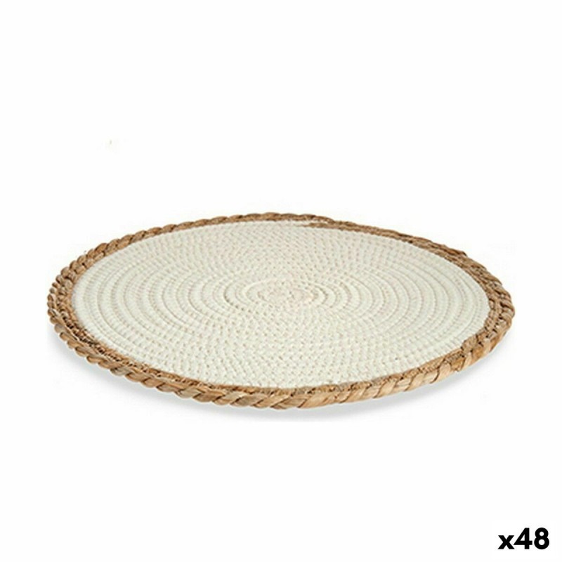 Table Mat Natural White 35 x 1 x 35 cm (48 Units)