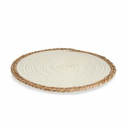 Table Mat Natural White 35 x 1 x 35 cm (48 Units)