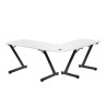 Desk Gaming Huzaro HZ-Hero 7.0 White Black Carbon fibre 154 x 72,5 x 117 cm