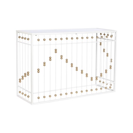 Console Home ESPRIT White Golden Mirror 120 x 40 x 80 cm