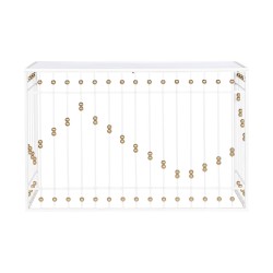 Console Home ESPRIT White Golden Mirror 120 x 40 x 80 cm