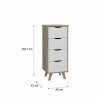 Chest of drawers Vankka Oak 45 x 42 x 108 cm 45 x 108,7 x 42 cm