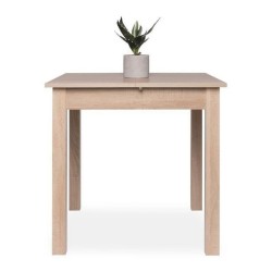 Expandable table Coburg Brown Natural Oak ABS Melamin 80-120 x 80 x 76,5 cm