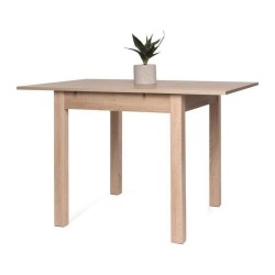 Expandable table Coburg Brown Natural Oak ABS Melamin 80-120 x 80 x 76,5 cm