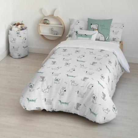 Duvet cover set Kids&Cotton Huali Small Blue 155 x 220 cm