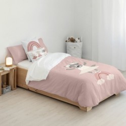 Duvet cover set Kids&Cotton Lavi Big Pink 155 x 220 cm