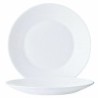 Plate set Arcoroc Restaurant White Glass (Ø 23,5 cm) (6 uds)