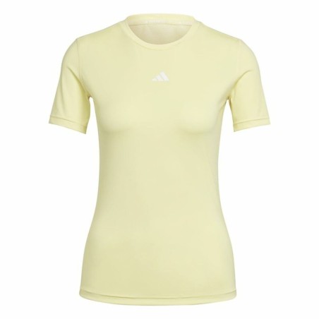 Women’s Short Sleeve T-Shirt Adidas Techfit Training Yellow