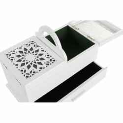 Jewelry box DKD Home Decor Crystal White Green MDF Wood 30 x 17 x 24 cm