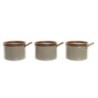 Sugar Bowl DKD Home Decor 29 x 10 x 7 cm Beige Brown Rubber wood (7 Units)