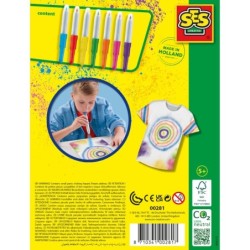 Set of Felt Tip Pens SES Creative Blow Airbrush Textile