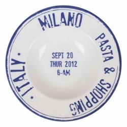 Pasta Dish Santa Clara Milano Porcelain Ø 28 cm Blue (6 Units)