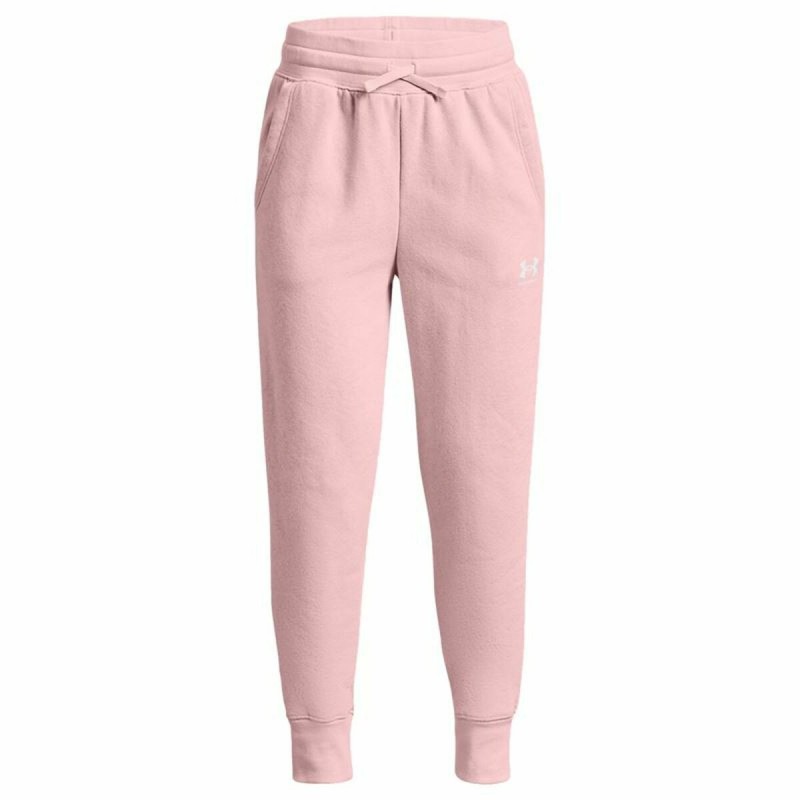 Children's Tracksuit Bottoms Under Armour Rival Fleece Pink