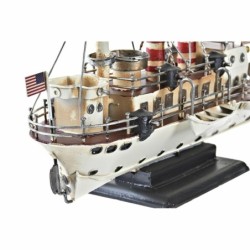 Decorative Figure DKD Home Decor White Black Ship Vintage 32 x 13 x 22 cm