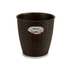 Plant pot Stefanplast Plastic Chocolate 19 x 17,5 x 19 cm (12 Units)