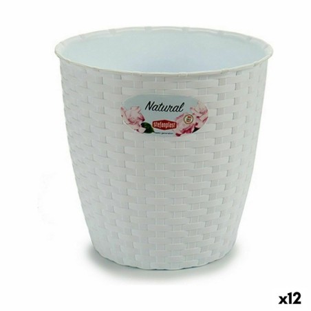 Planter Stefanplast White Plastic 19 x 17,5 x 19 cm (12 Units)