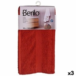 Bath towel 90 x 150 cm Terracotta colour (3 Units)